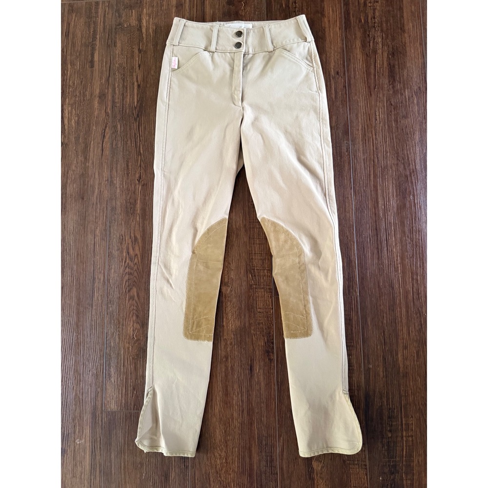 Tailored Sportsman Tan English Riding Breeches Equestrian Pants 24 Long USA Made